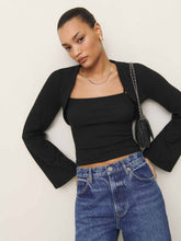 Chloe Knit Shrug Set - Black