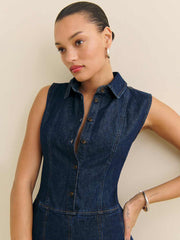 Arella Denim Mini Dress - Flinders