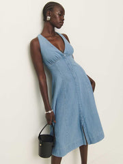 Sebastien Denim Midi Dress - Savannah