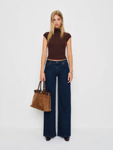 Greta Super Stretch Low Rise Wide Leg Jeans - Reservoir