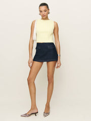 Imogen High Rise Denim Skort - Marion