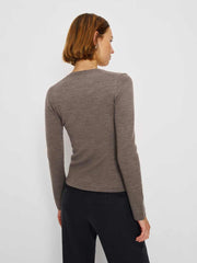 Benji Regenerative Merino Scoop Neck - Cocoa