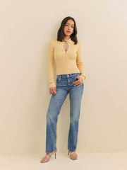 Hastings Cotton Sweater Zip - Parmesan