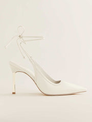 Paris Heeled Pump - Almond Leather