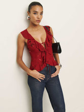 Paulette Top - Vermillion