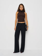 Gale Mid Rise Bias Pant - Black