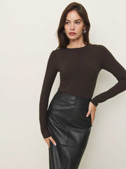 Emma Knit Bodysuit - Mole