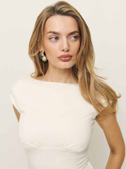 Madelyn Knit Top - Fior Di Latte