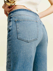 Charlee Low Rise Straight Leg Jeans - Cooper Removed Waist Band