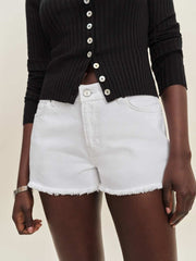 Sutton Low Rise 2.5” Slouchy Jean Shorts - Optic White