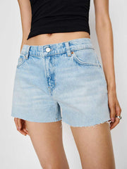 Sutton Low Rise 2.5” Slouchy Jean Shorts - Martini Embroidery