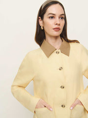 Lila Linen Jacket - Parmesan