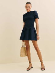 Leannah Dress - Navy