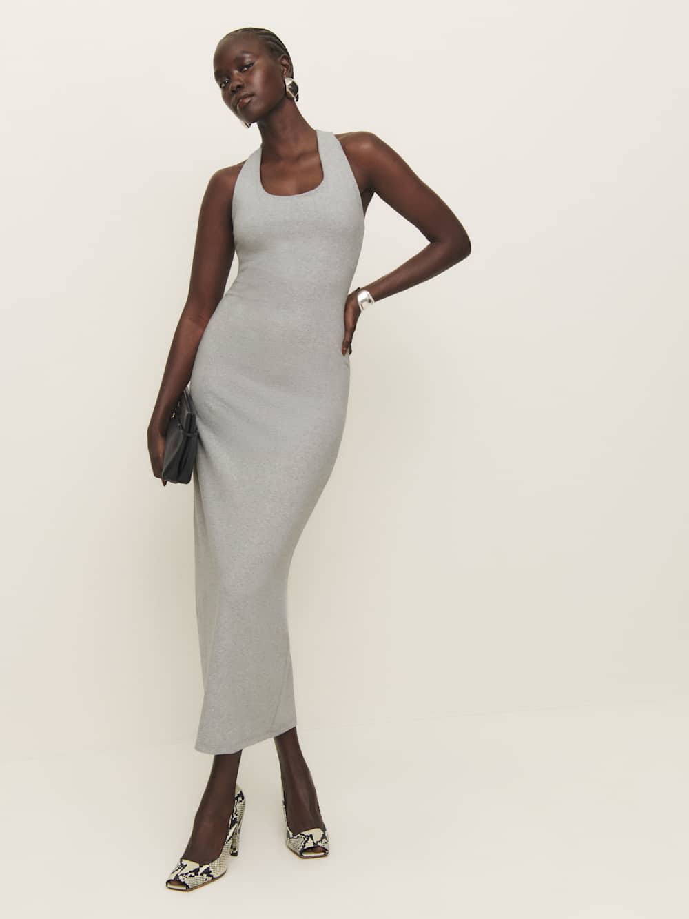 Ellie Knit Dress - Heather Grey