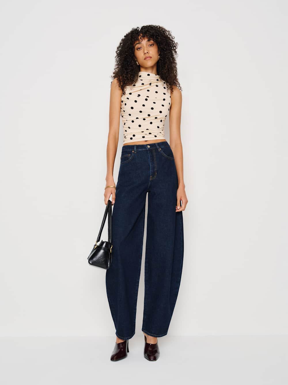 Marlo Knit Top - Sundae Dot