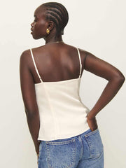 Isla Satin Top - Fior Di Latte