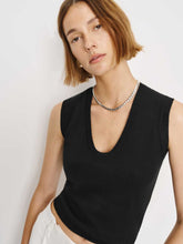 Marta Regenerative Merino Sweater Tank - Black