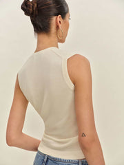Marta Regenerative Merino Sweater Tank - Cream