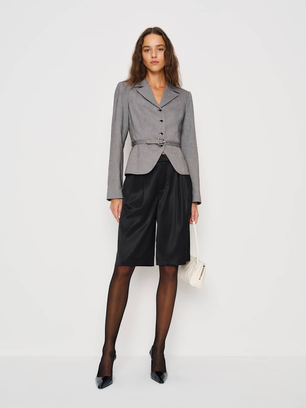 Mabel Jacket - Black Herringbone