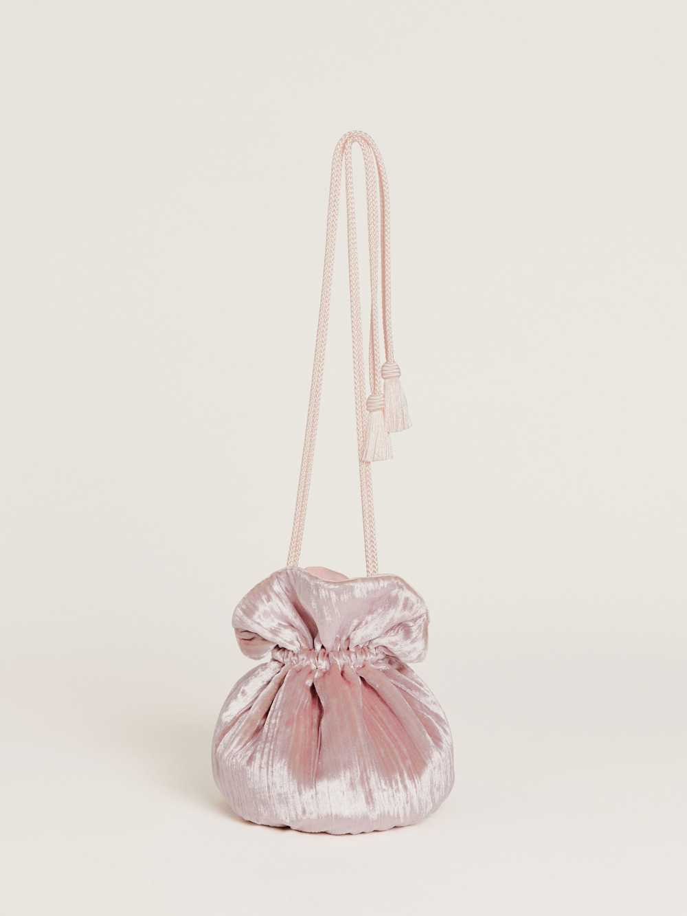 Aphrodite Pleated Pouch - Plisse Sepia Velvet
