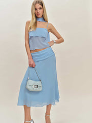 Olivia Low Waist Skirt - Ice Water
