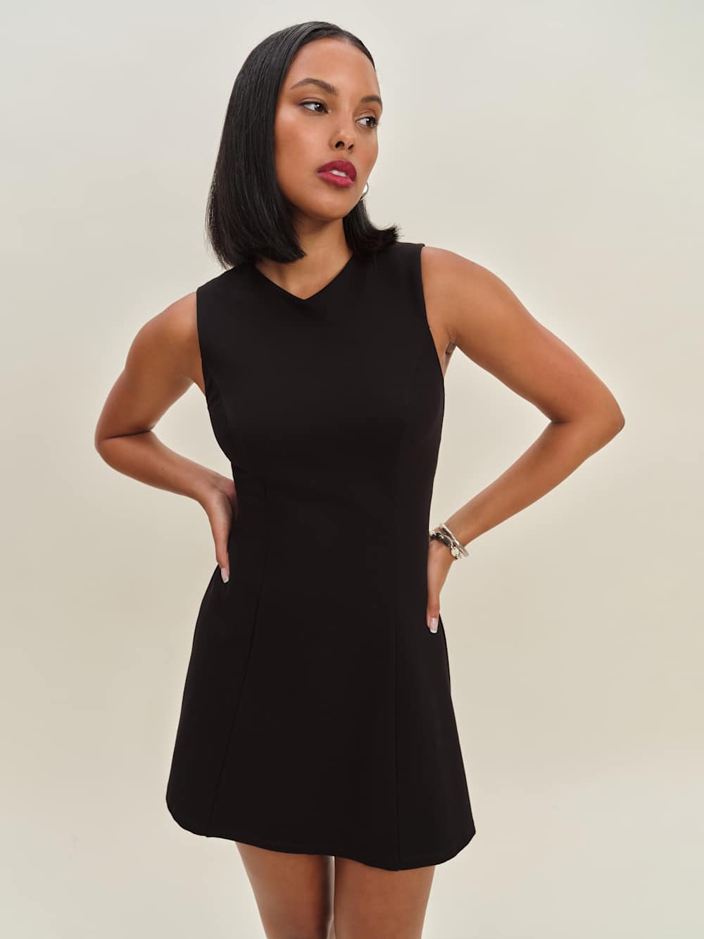 Ava Heavy Knit Dress - Black