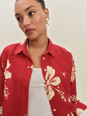 Eli Oversized Linen Shirt - Paradise Lost