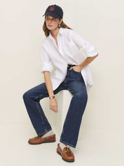 Eli Oversized Linen Shirt - White