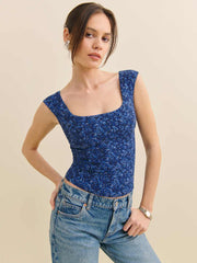Navi Top - Blue Rose