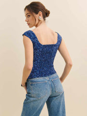 Navi Top - Blue Rose
