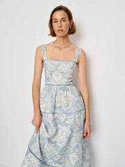 Everett Linen Dress - Porcelain