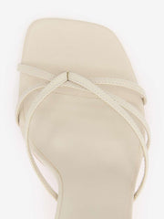 Gen Heeled Sandal - Almond Snake Leather