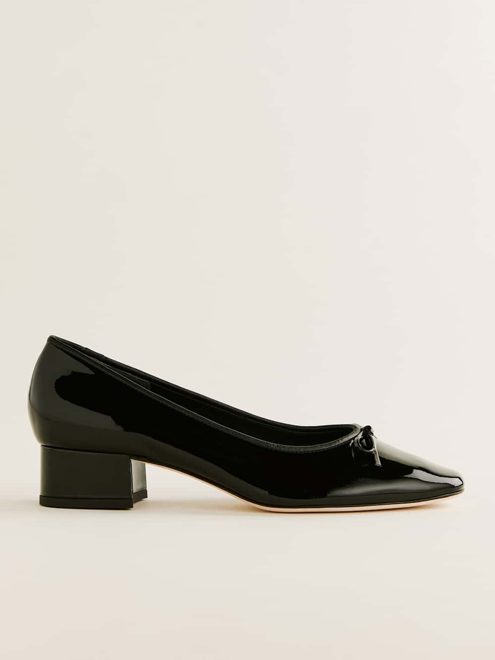 Terry Ballet Pump - Black Patent