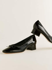 Terry Ballet Pump - Black Patent