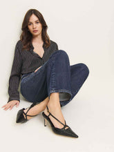 Patty Slingback Heel - Black Croc