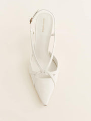 Patty Slingback Heel - White Patent