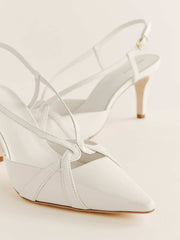 Patty Slingback Heel - White Patent