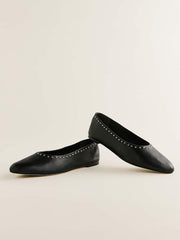 Maren Ballet Flat - Black W Studs
