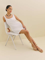 Hamley Linen Dress - White