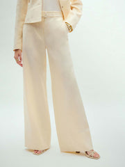 Banks Linen High Rise Wide Leg Pant - Sugar
