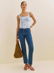 Darci Linen Top - Angelic
