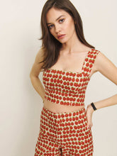 Jasmine Linen Top - Fresh Tomato