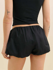 Luna Linen Bloomer Short - Black