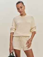 Collie Oversized Cotton Crew - Gossamer