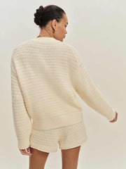 Collie Oversized Cotton Crew - Gossamer
