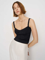 Waverly Sweater Tank - Black