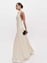 Roy Satin Dress - Fior Di Latte