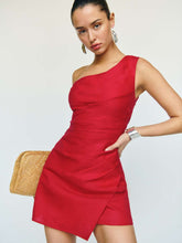 Ciro Linen Dress - Lipstick