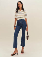 Mia High Rise Vintage Ankle Bootcut Jeans - Cleary Pintuck