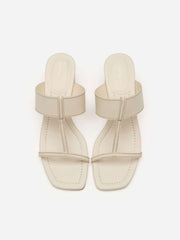 Sardinia Heeled Sandal - Almond Leather